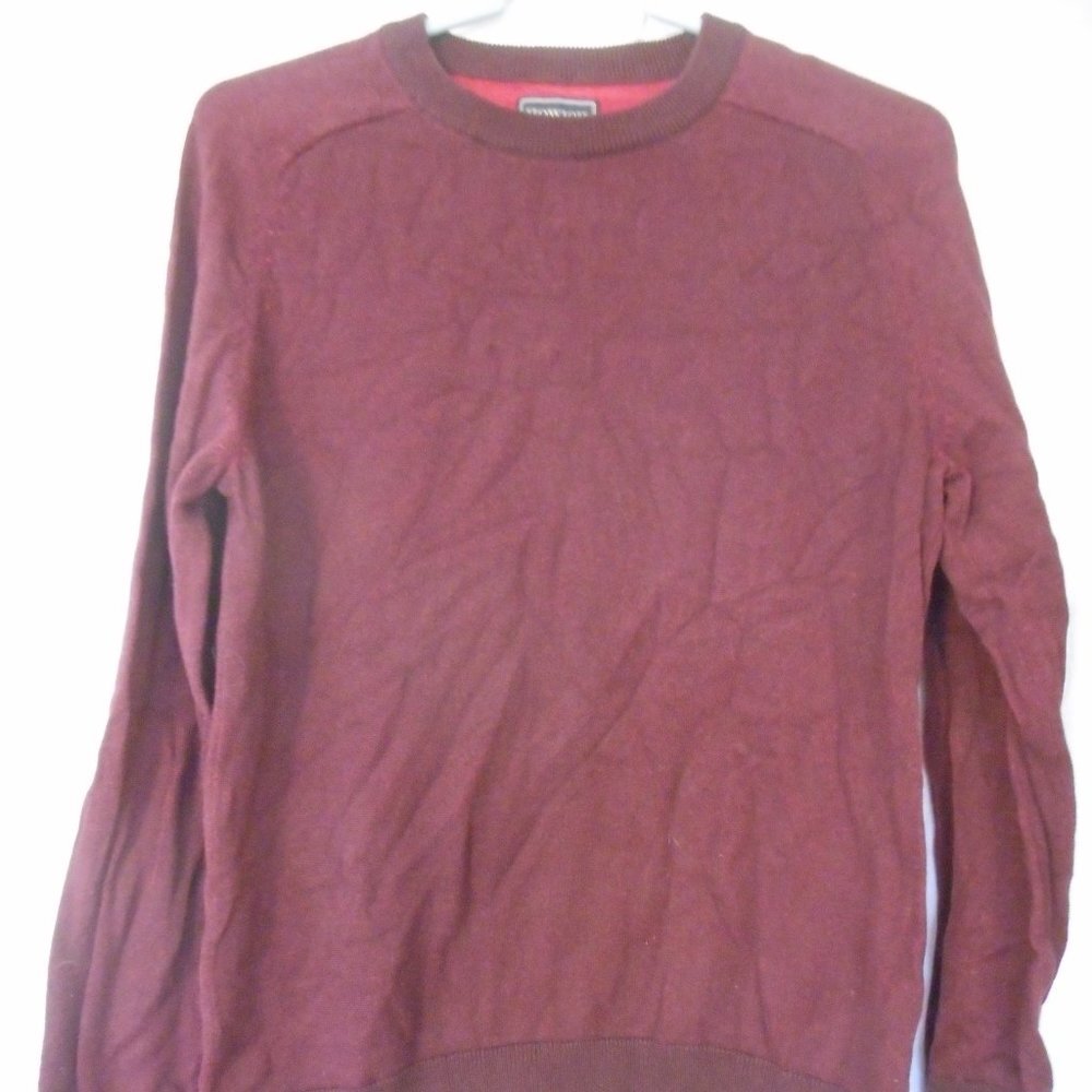 Howick Men's 100% cotton Burgundy Sweater Size S